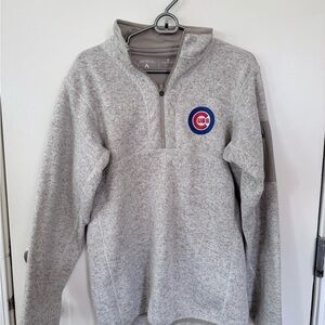 Antigua Light Gray Men's Zip-Up Sweater